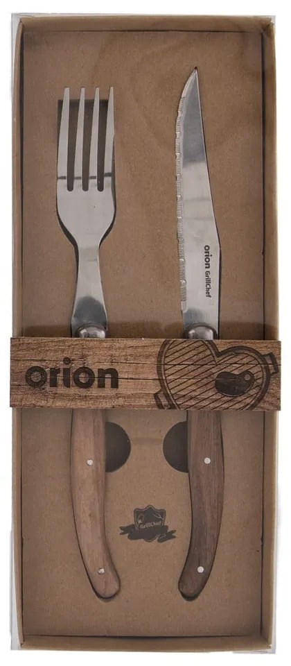Sztućce ze stali nierdzewnej w naturalno-srebrnym 2 szt. kolorze – Orion