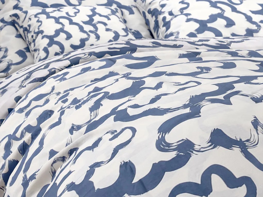 PrzytulneMieszkanie.pl PrzytulneMieszkanie.pl Bawełniana pościel MAGIC SKY biało-niebieska Rozmiar pościeli: 70 x 90 cm | 140 x 200 cm