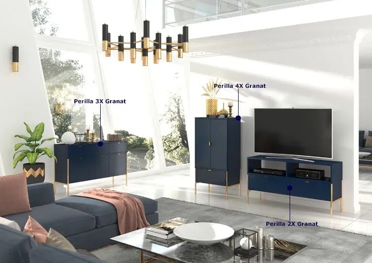 Szafka RTV w stylu glamour G0-T72