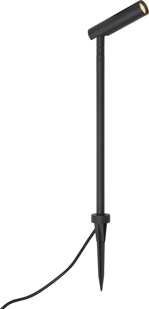 Nowoczesny reflektor ogrodowy 12V czarny 10 cm z diodą LED IP65 - Voltaire Lino