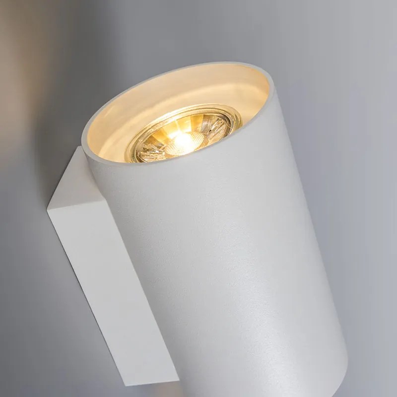Zestaw 2 Nowoczesnych lamp ściennych białych okrągłych 2-światłowych - Sandy Oswietlenie wewnetrzne