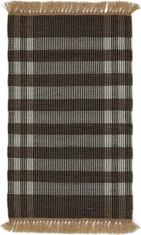 Czarny dywan dwustronny tkany ręcznie 60x90 cm Barani – Kave Home