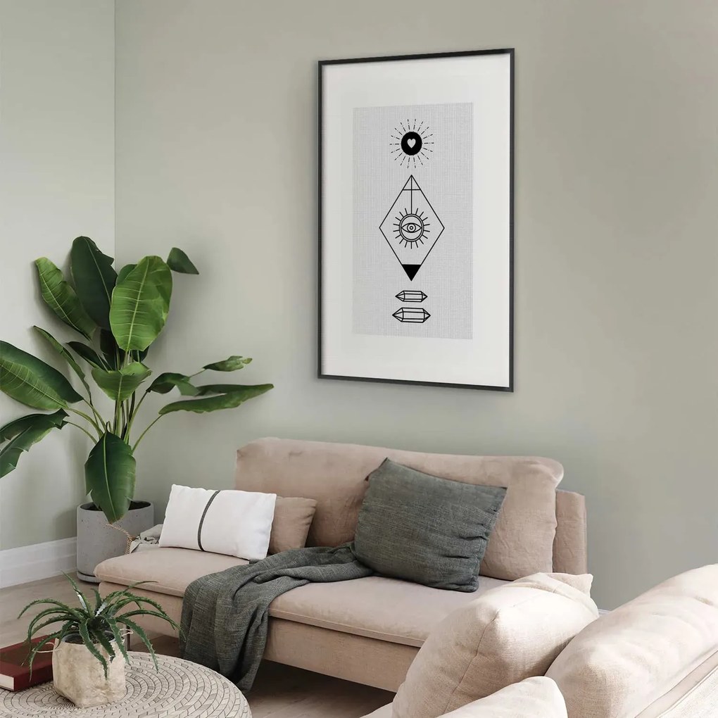 Plakat Symbole 40x60 cm z ramą czarną z marginesem ARTGEIST B
