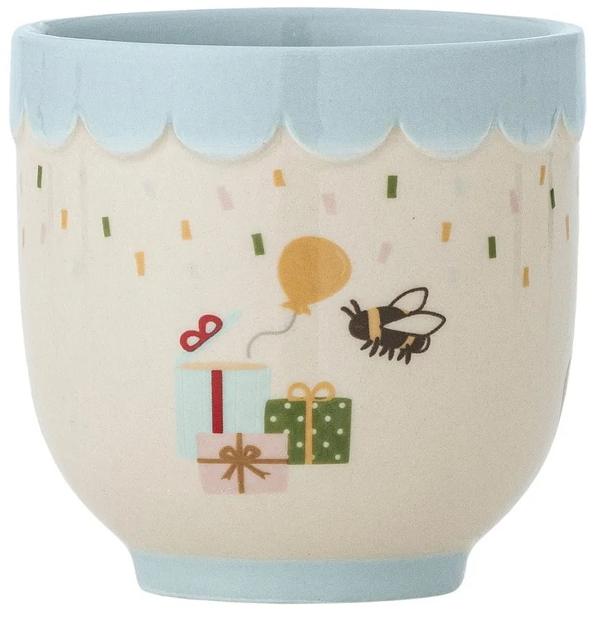 Niebiesko-kremowy kamionkowy kubek dla dzieci 150 ml Celebrate – Bloomingville Mini
