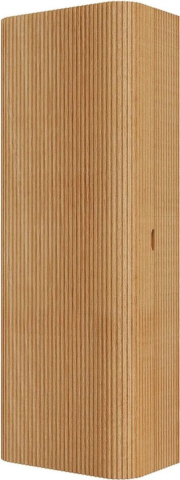 Wisząca kolumna łazienkowa z litego drewna - Jasny naturalny - H110 cm - BULMAS