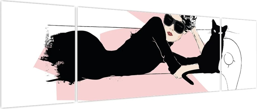 Obraz - Modna dama (170x50 cm)