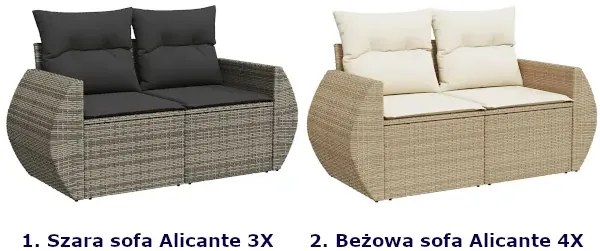 Beżowa dwuosobowa sofa ogrodowa - Torina 4X