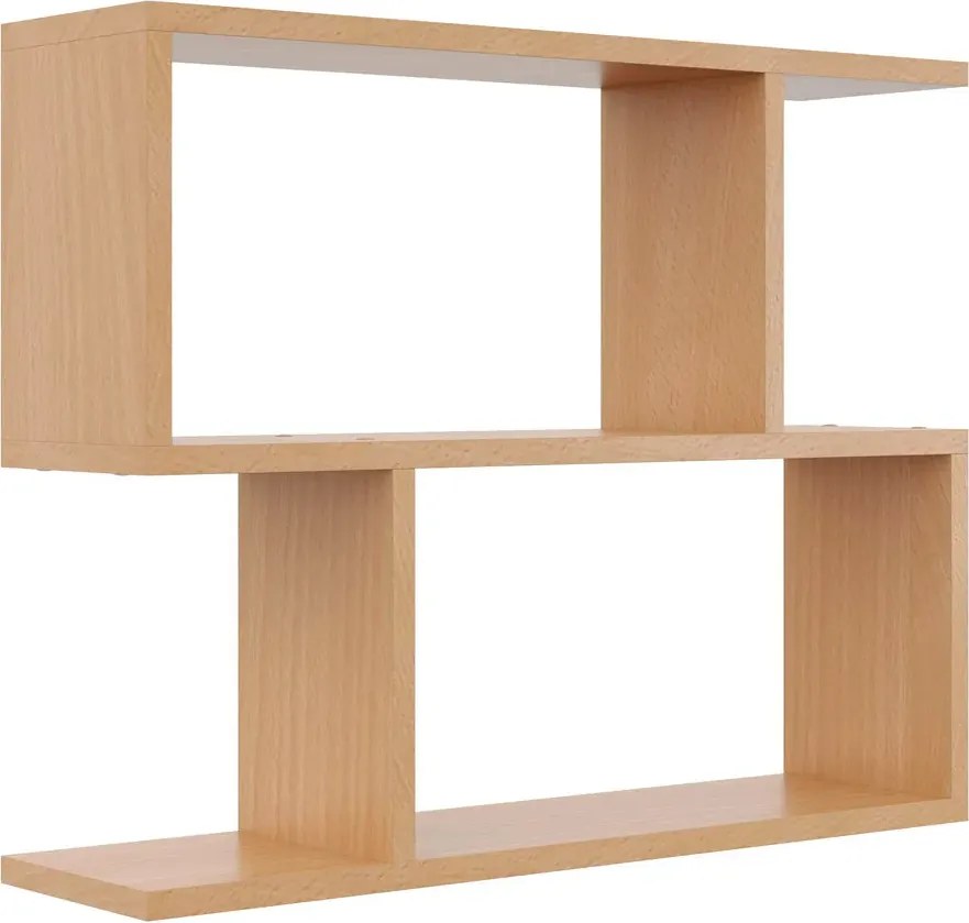 Minimalistyczna półka ścienna w kolorze buk P4-E75