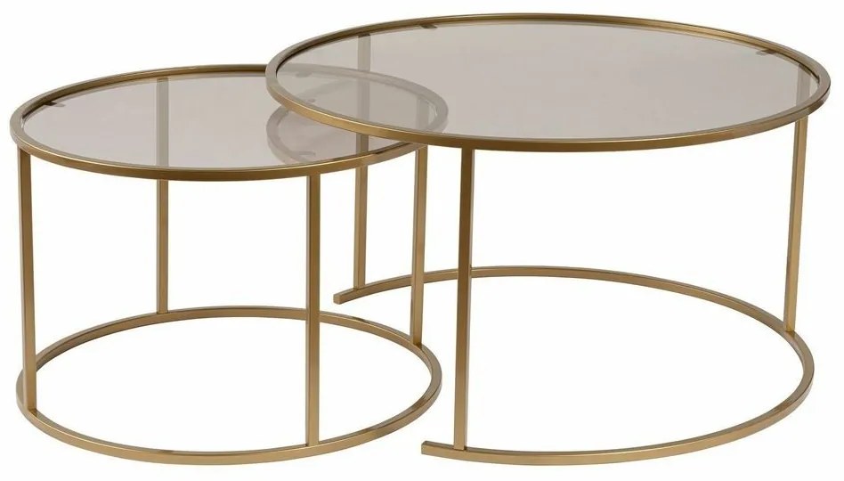 Zestaw stolików konferencyjnych Aurum Gold and Bronze 80 cm, 2 szt.