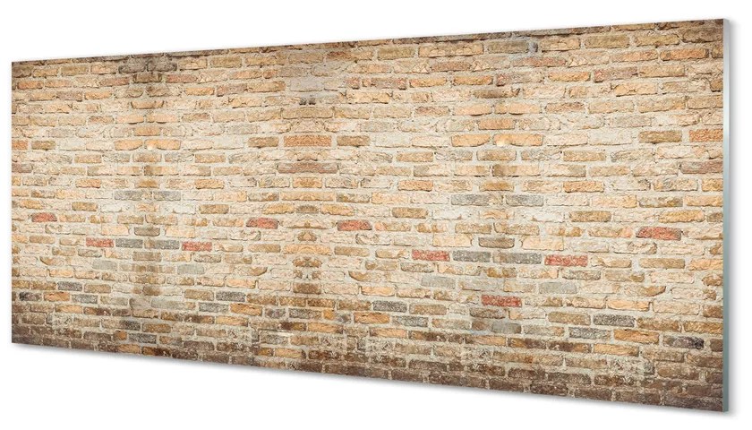Szklany Panel Cegła mur vintage