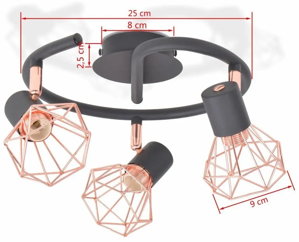 Okrągła lampa sufitowa LED w stylu industrialnym - EX34 Hado