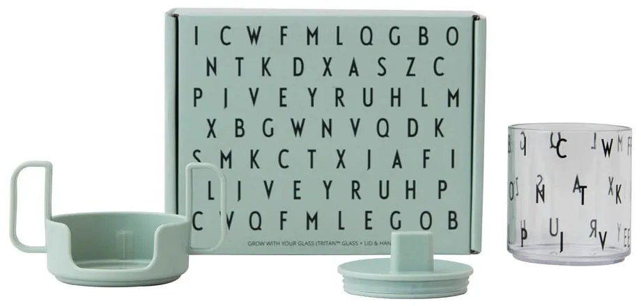 Zielony kubek dla dzieci Design Letters Grow With Your Cup