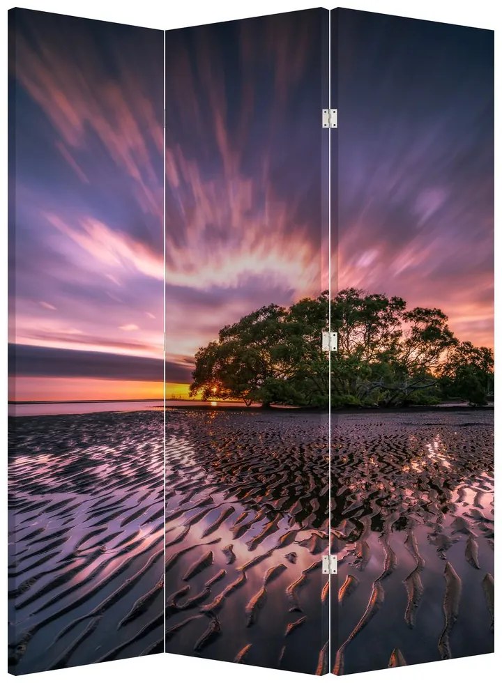 Parawan - Plaża o zachodzie Słońca (126x170 cm)