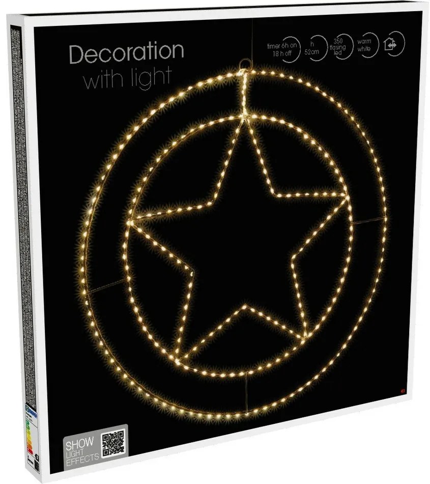 Świąteczna dekoracja wisząca LED Trinket Star 270 LED, 52 cm