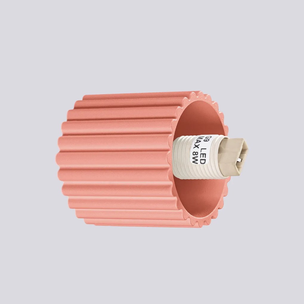 Kinkiet HALO brzoskwiniowy IP44 ryflowany SOLLUX  LIGHTING