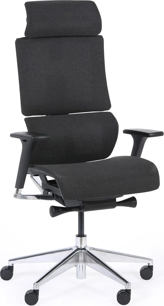 Krzesło biurowe z oparciem równoważącym PHOENIX, czarny