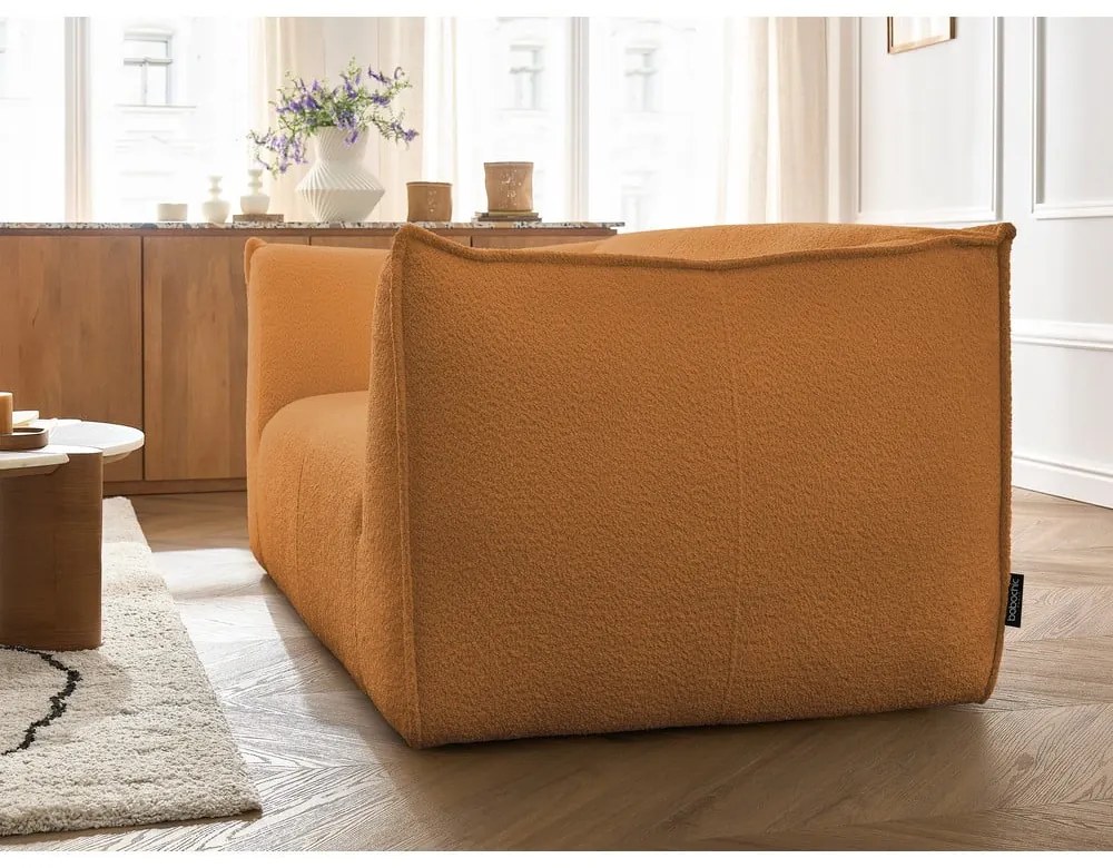 Musztardowa sofa z materiału bouclé 170 cm Giorgia – Bobochic Paris