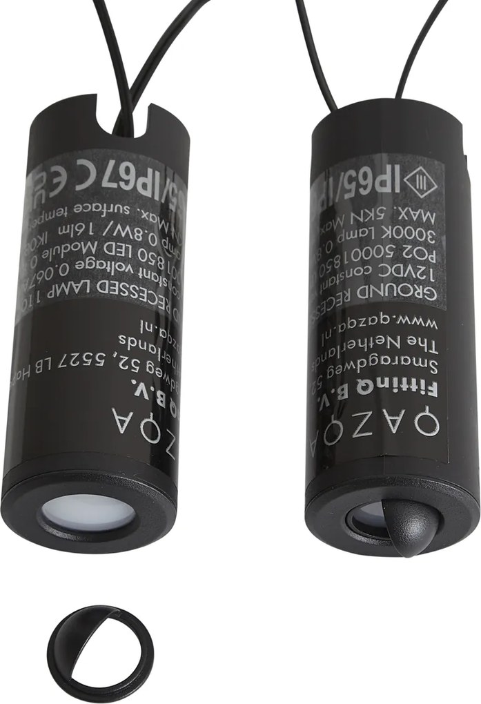 System 12V czarny 10m z 5 reflektorami gruntowymi z LED IP44 - Voltaire Linsey