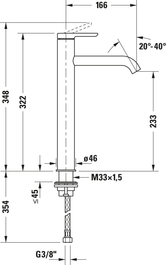 Duravit C.1 Einhebel-Waschtischmischer XL