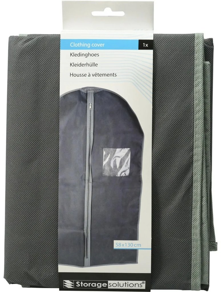 Storage Solutions Pokrowiec na ubrania 58 x 130 cm, ciemnoszary