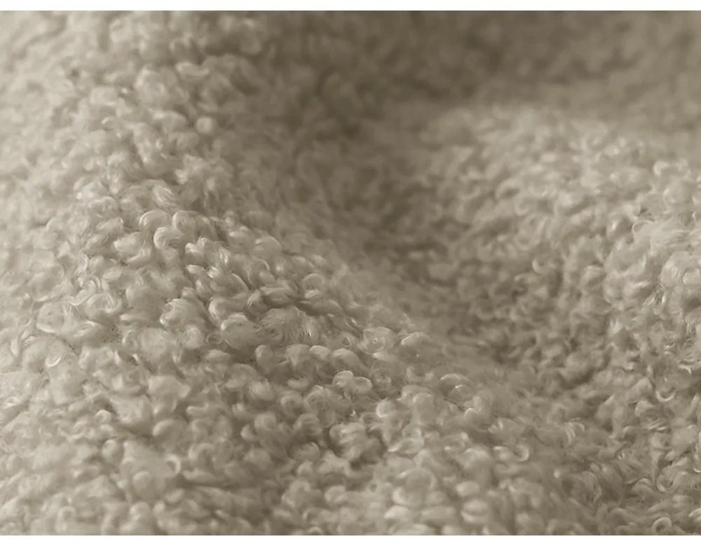 Jasnobrązowa sofa rozkładana z materiału bouclé ze schowkiem 266 cm Pele – Makamii