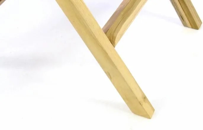 Stół ogrodowy z drewna tekowego DIVERO - Ø 80 cm