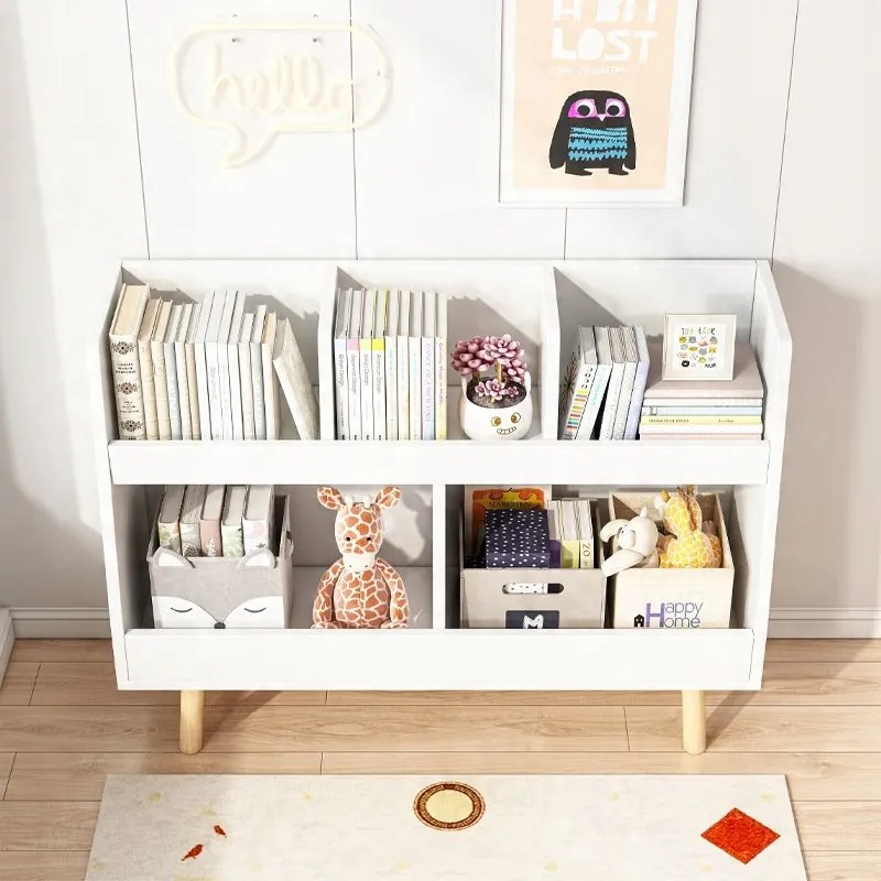 Półka na książki i gazety dla dzieci – szafka na zabawki typu biblioteka 60 cm