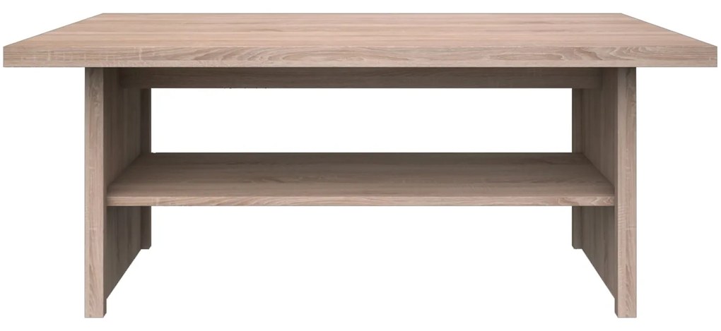 Ława z Półką Drewniana do Salonu ELEGO 115 cm Dąb sonoma Nowoczesna
