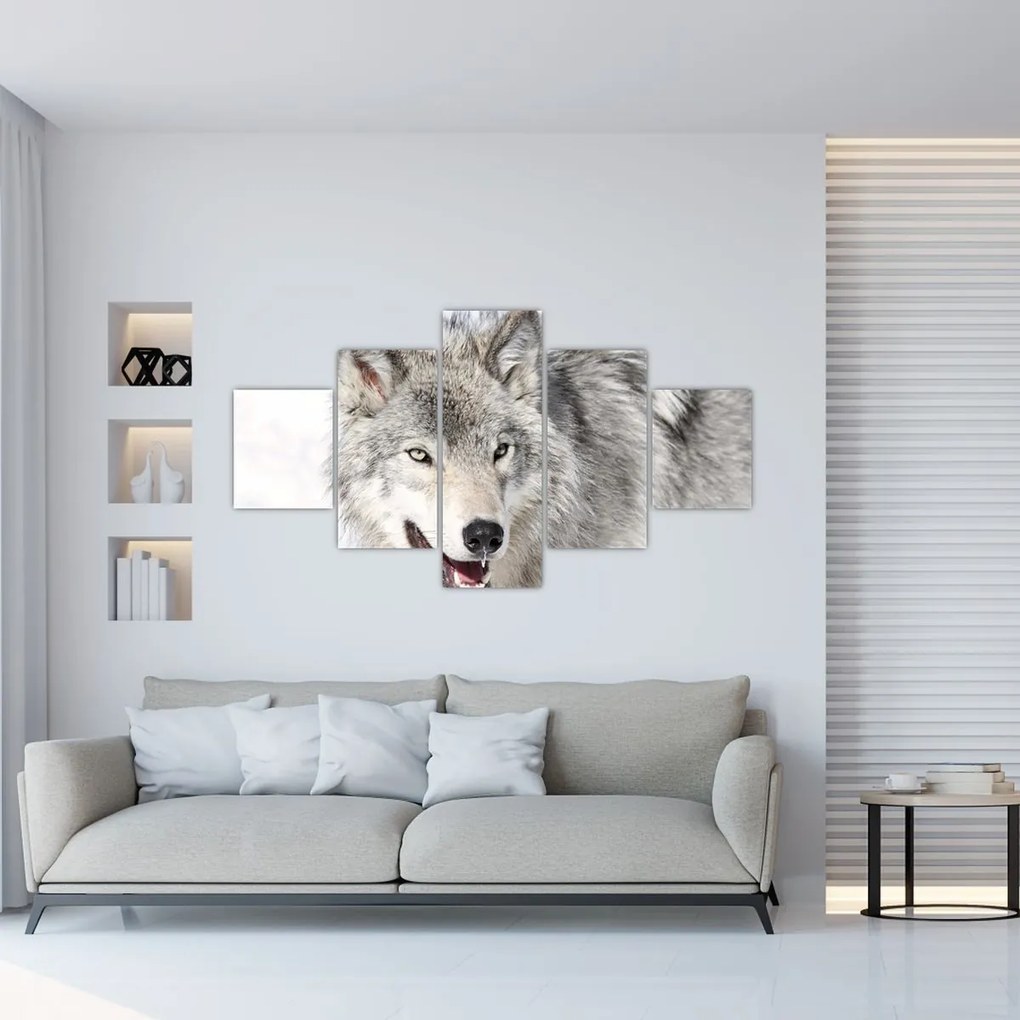 Obraz - Wilk w naturze (125x70 cm)