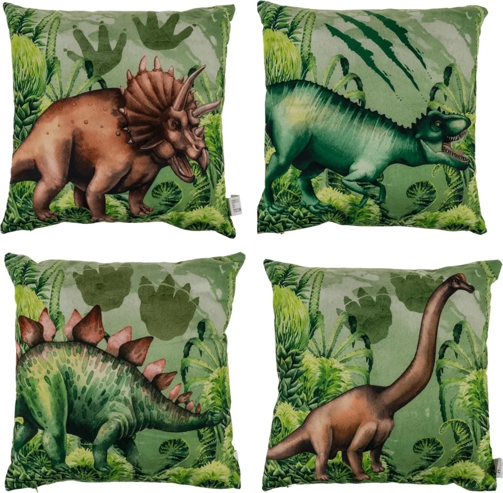 Poduszka dekoracyjna T-REX 40x40 cm, zielony