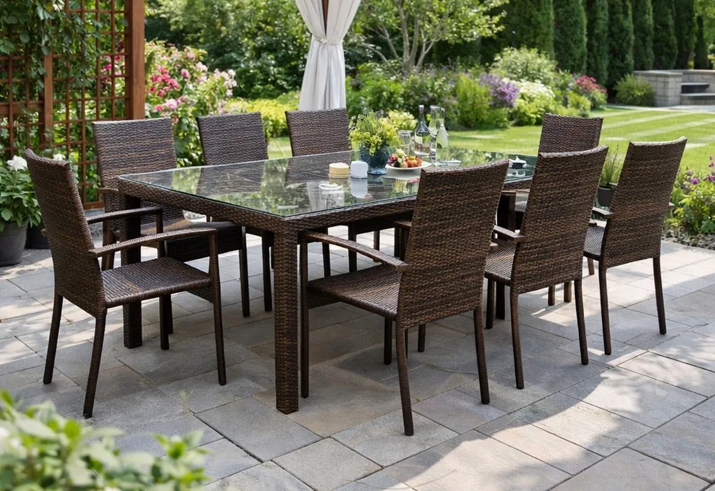 Zestaw mebli ogrodowych 8 osób Sottile