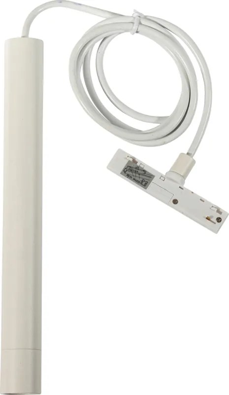 Nowoczesna biała lampa wisząca do systemu szynowego jednofazowego - Slimline Keno