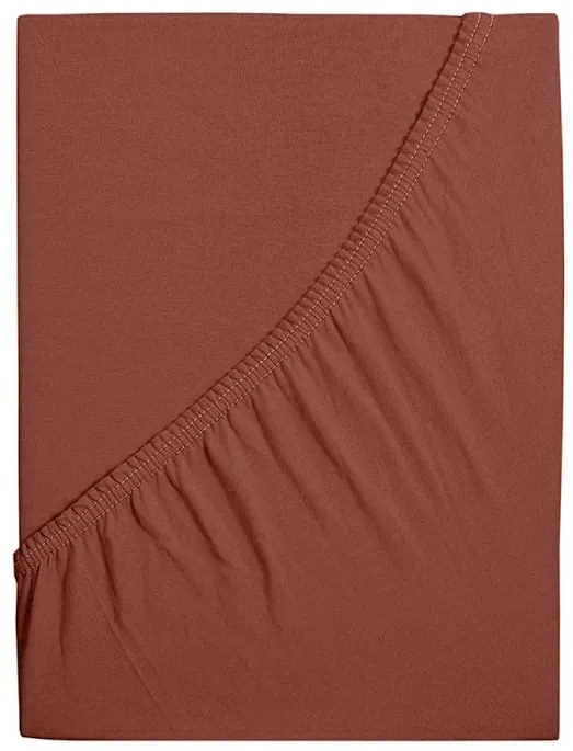 PrzytulneMieszkanie.pl Prześcieradło jersey do dziecięcego łóżeczka EXCLUSIVE 70x140 cm brązowe