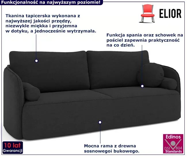Rozkładana sofa z poduszkami cappuccino Z9-F63
