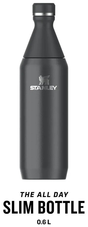 Czarna butelka ze stali nierdzewnej 600 ml All Day Slim – Stanley