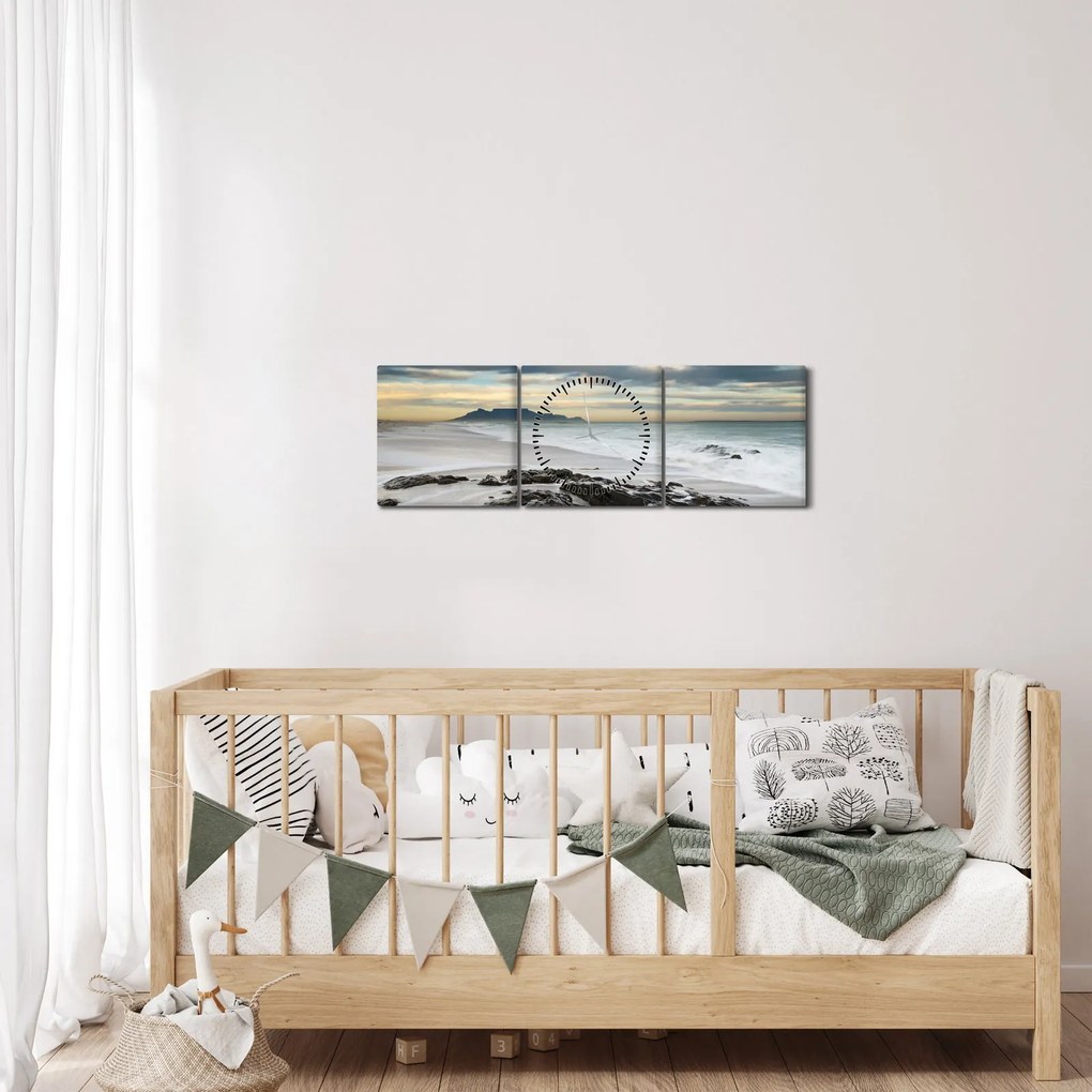 Obraz - Robben Island (z zegarem) (90x30 cm)