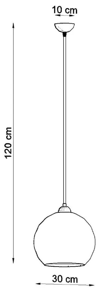 Zielona lampa wisząca z szklanym kloszem ø 30 cm Bilbao – Sollux