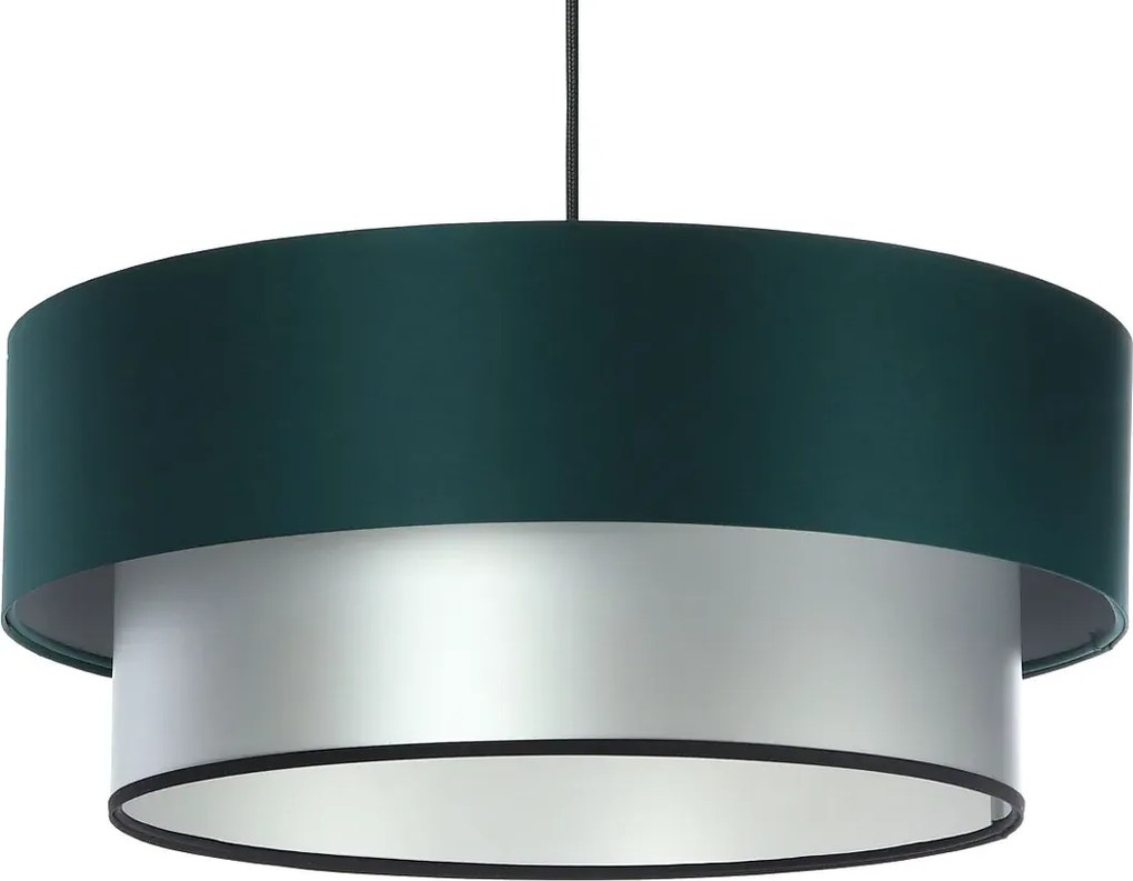 Srebrno-zielona nowoczesna lampa wisząca - S417 M9-H41