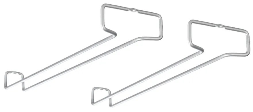 Stalowe uchwyty ścienne na kieliszki do wina zestaw 2 szt. Rail – Metaltex