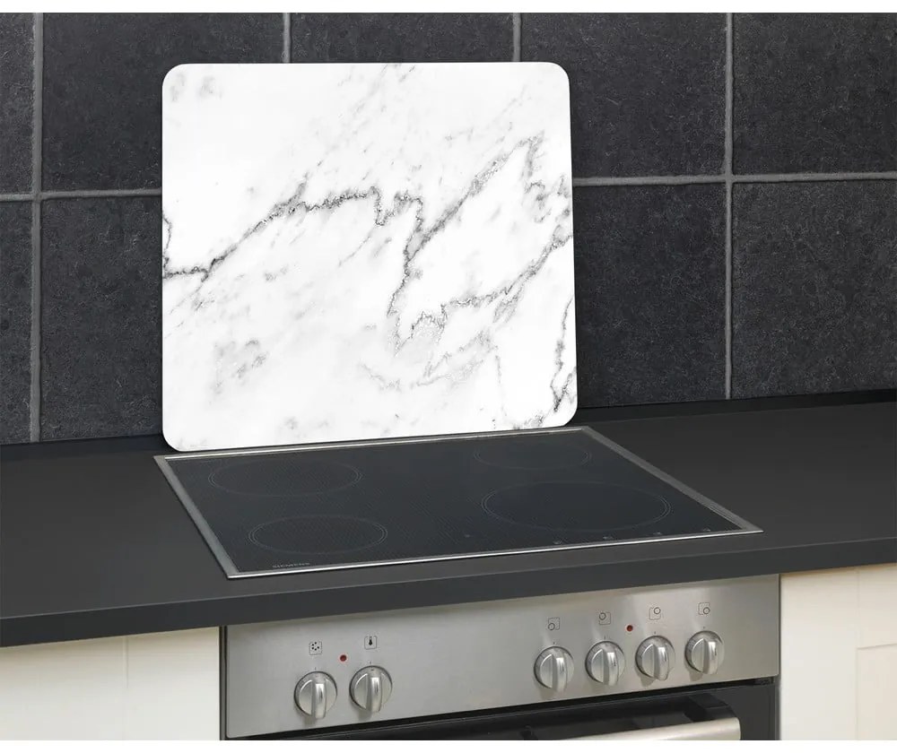 Płyta ochronna na ścianę przy kuchence ze szkła hartowanego 50x56 cm Marble – Wenko