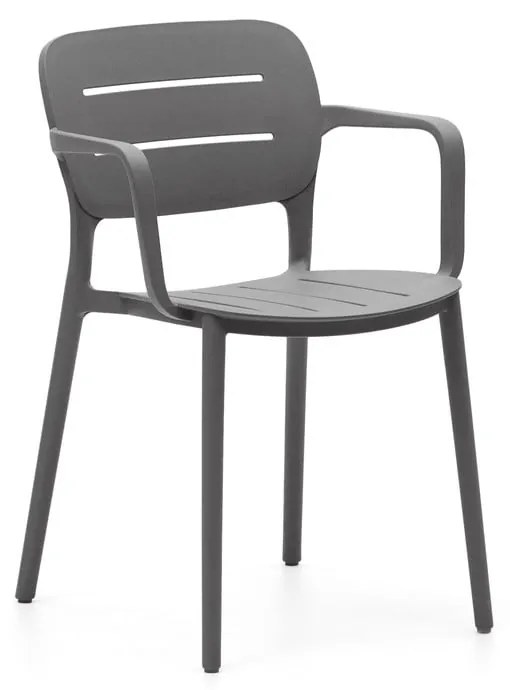 Szare plastikowe krzesło ogrodowe Morella – Kave Home