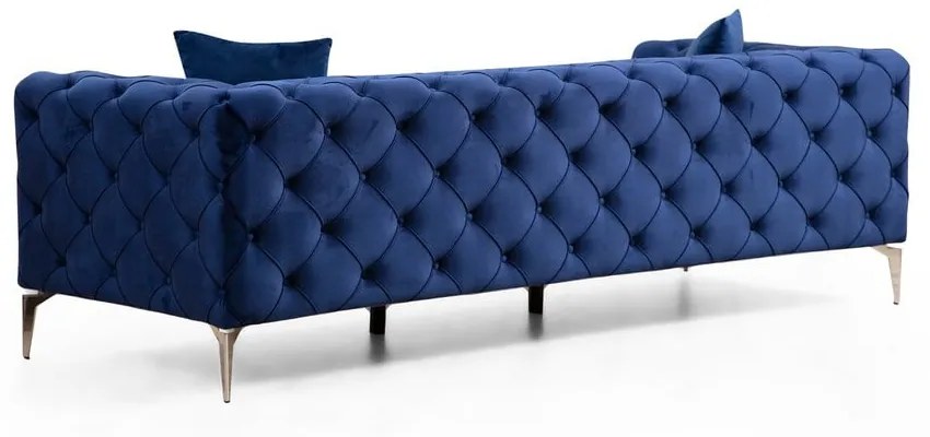 Ciemnoniebieska aksamitna sofa 237 cm Como – Artie