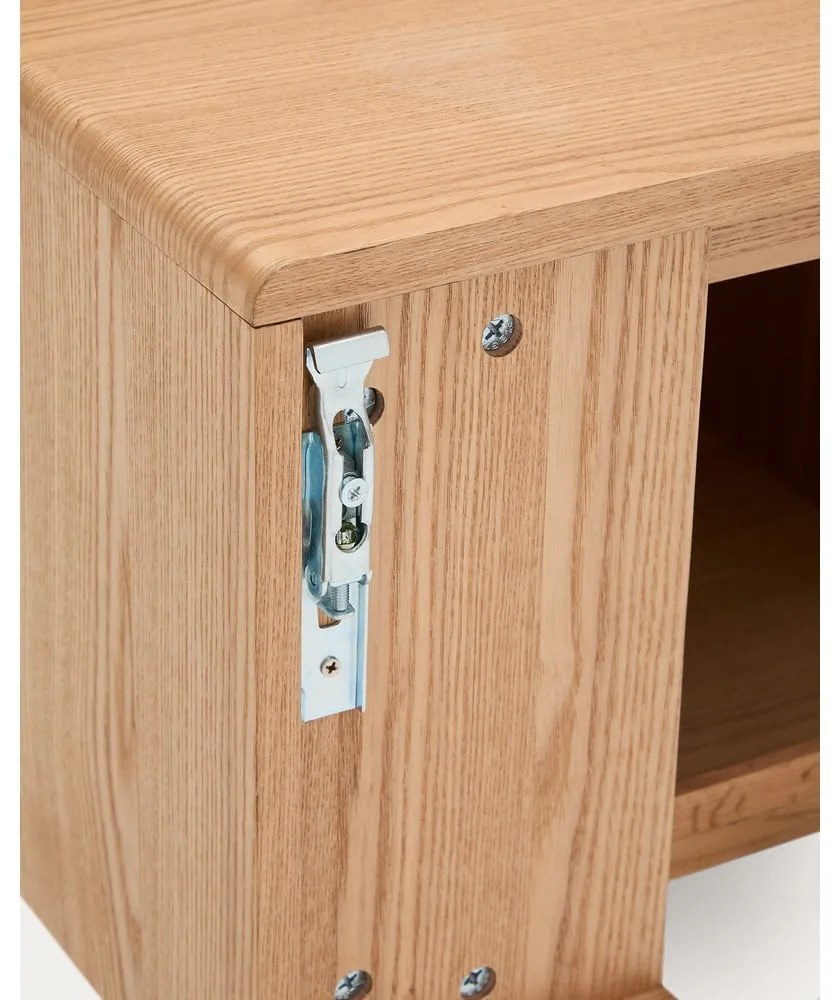 Wisząca szafka pod umywalkę w dekorze jesionu w naturalnym kolorze 90x35 cm Salaya – Kave Home