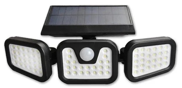 Solarny reflektor LED z czujnikiem LED/15W/3,7V 2400 mAh IP54 4500K