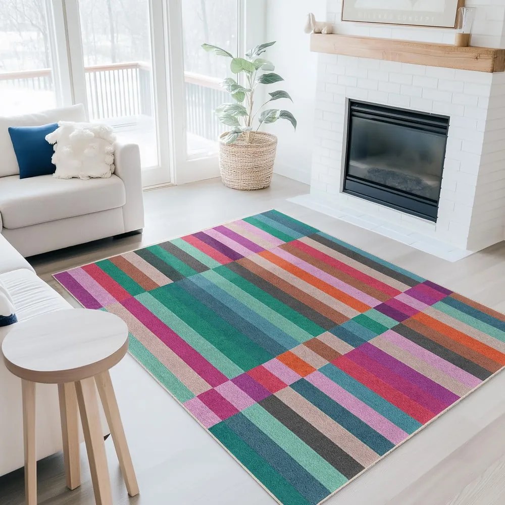 Turkusowy chodnik odpowiedni do prania 60x230 cm Acid Rain – Mila Home