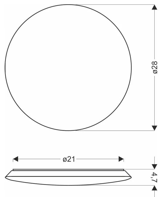 Biała lampa sufitowa LED ø 28 cm Mega – Candellux Lighting