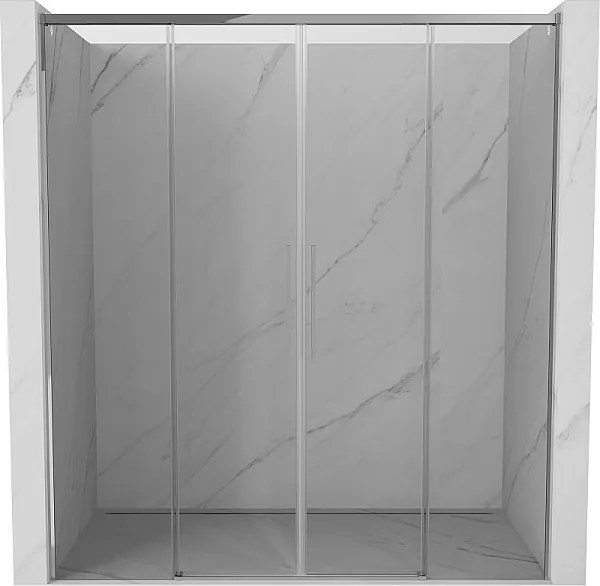 Mexen Rox Duo drzwi prysznicowe rozsuwane 200 cm, transparent, chrom - 8C2-200-002-01-00
