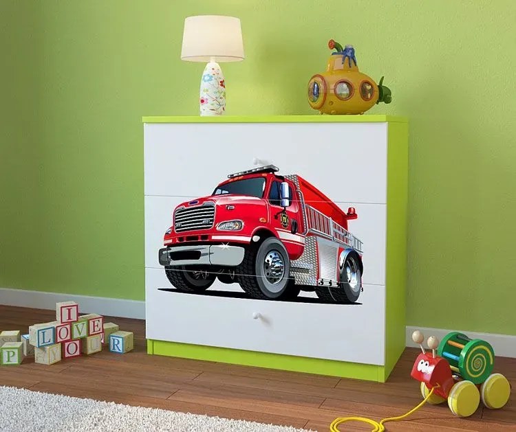 Komoda dla chłopca z szufladami mix - biało W3-D52