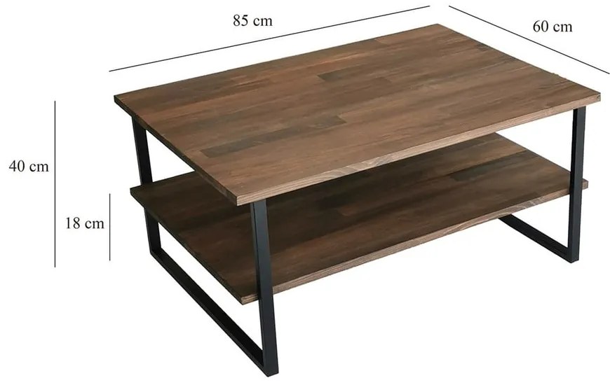 Brązowy stolik 60x85 cm Neta – Neostill