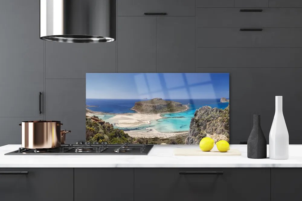 Panel Szklany Rajska Wyspa na Oceanie